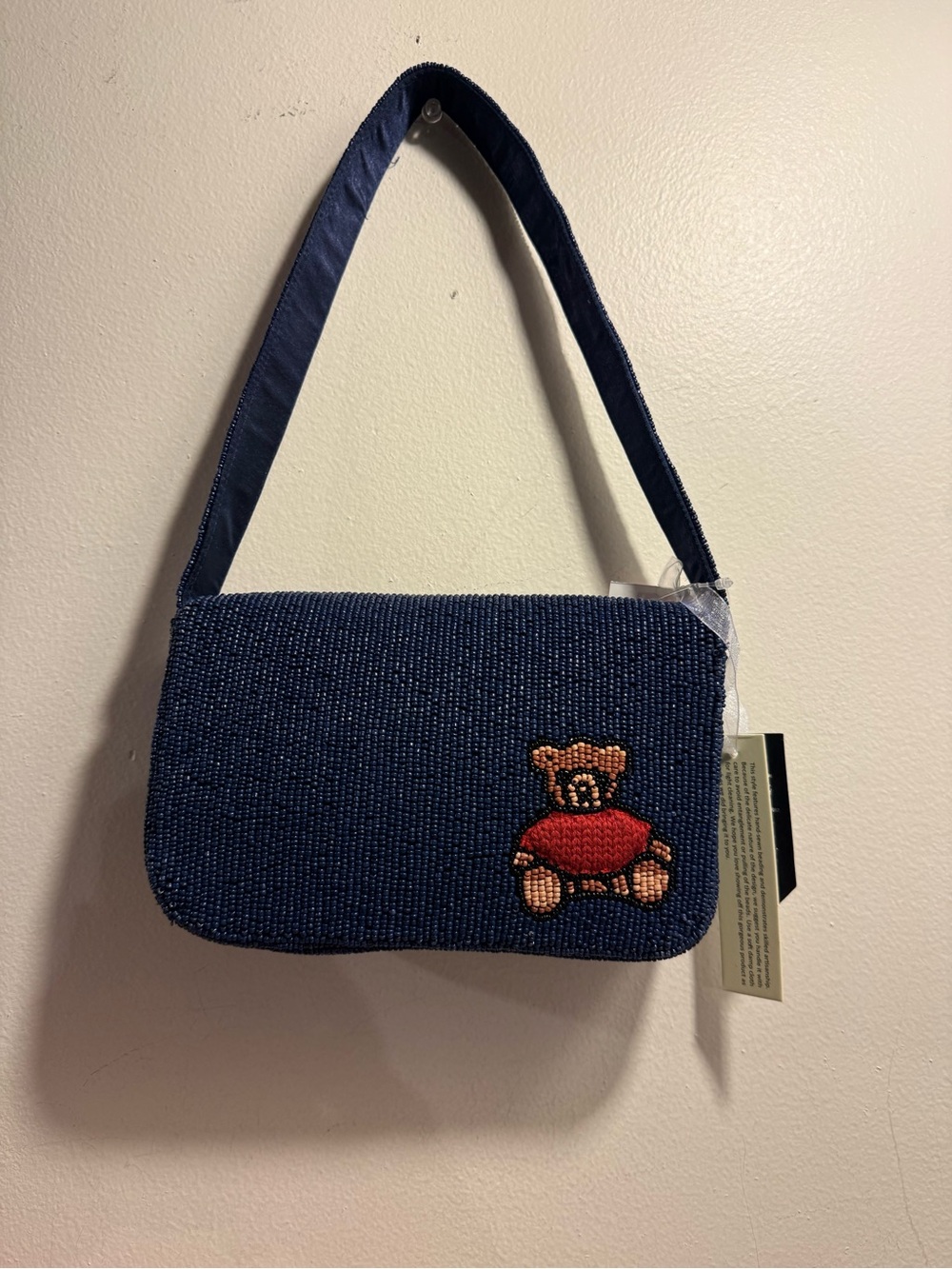 Beaded Teddy Bear Bag - Picture 3 of 7